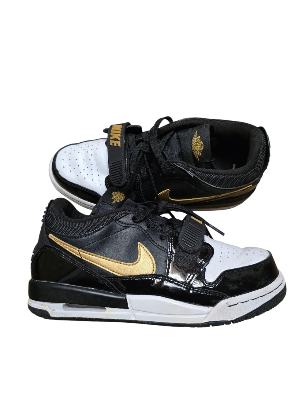 Nike Jordan Legacy 312 Low "Black Metallic Gold" Sneakers Sz 7